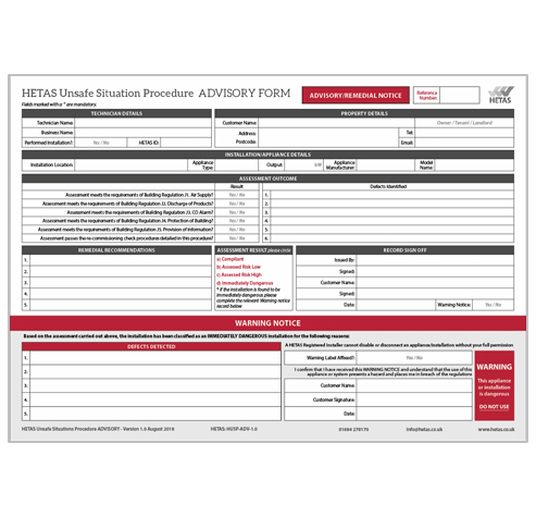 HETAS Unsafe Situation Procedure (HUSP) Pack
