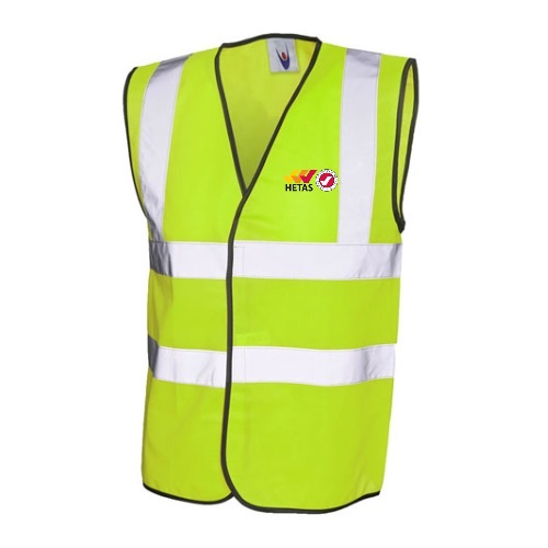 HETAS Approved Sweep and Service Technician Sleeveless Safety Waistcoat